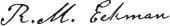 R.M. Eekman Signature
